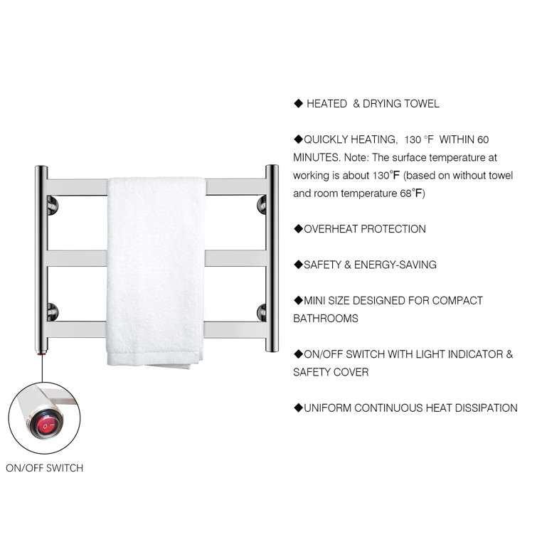 Matte Black Stainless Steel Wall Mounted Towel Warmer