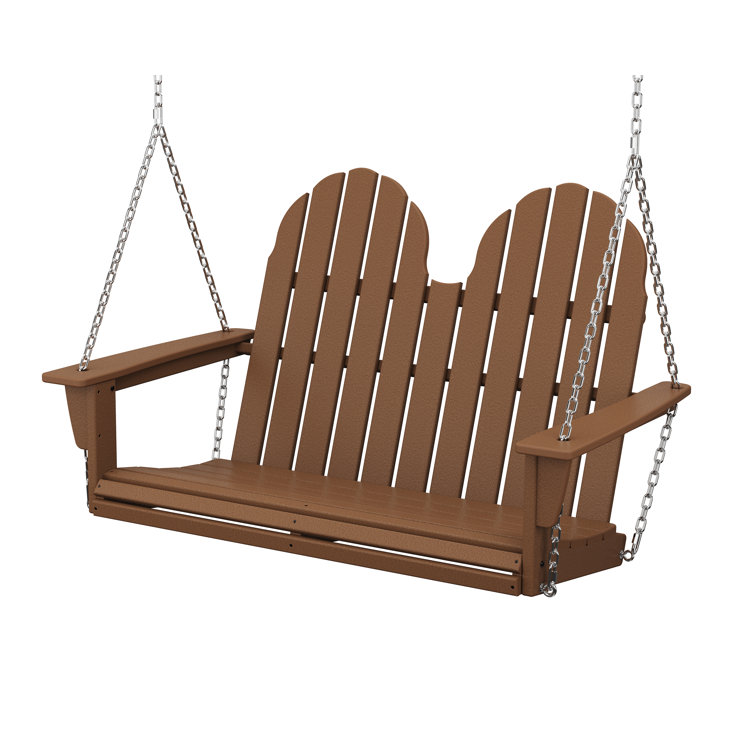 Teak 48" Coastal Adirondack Swing with Curved Seat