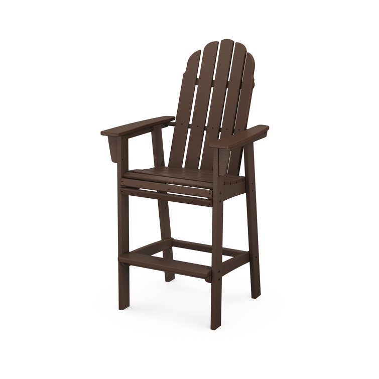 Mahogany Polywood Vineyard Curveback Adirondack Bar Chair