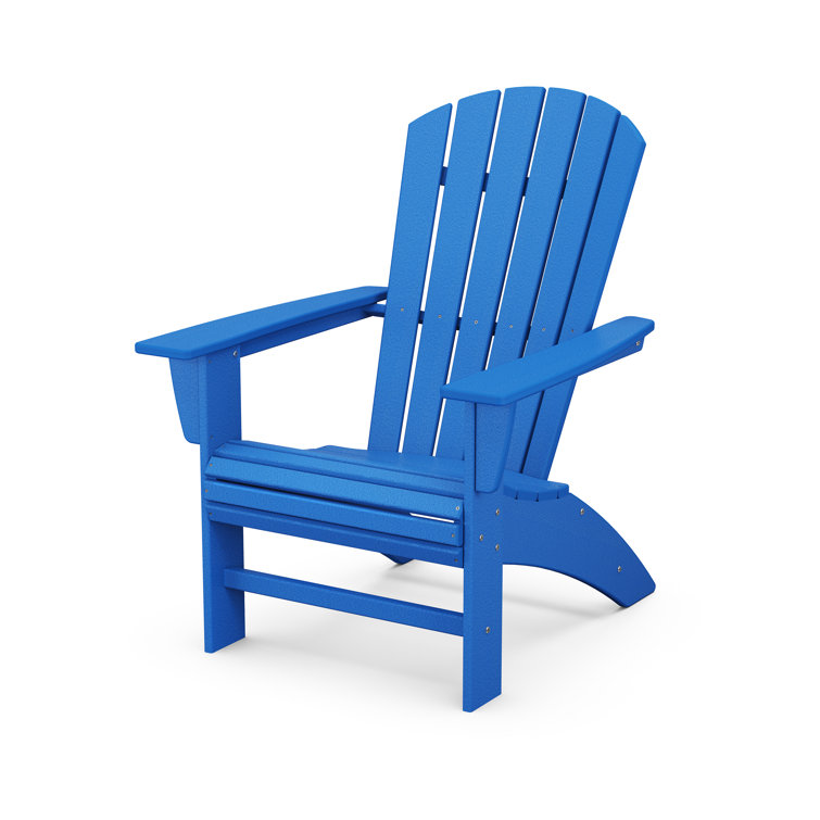 Pacific Blue Weatherproof Nautical Curveback Adirondack Chair