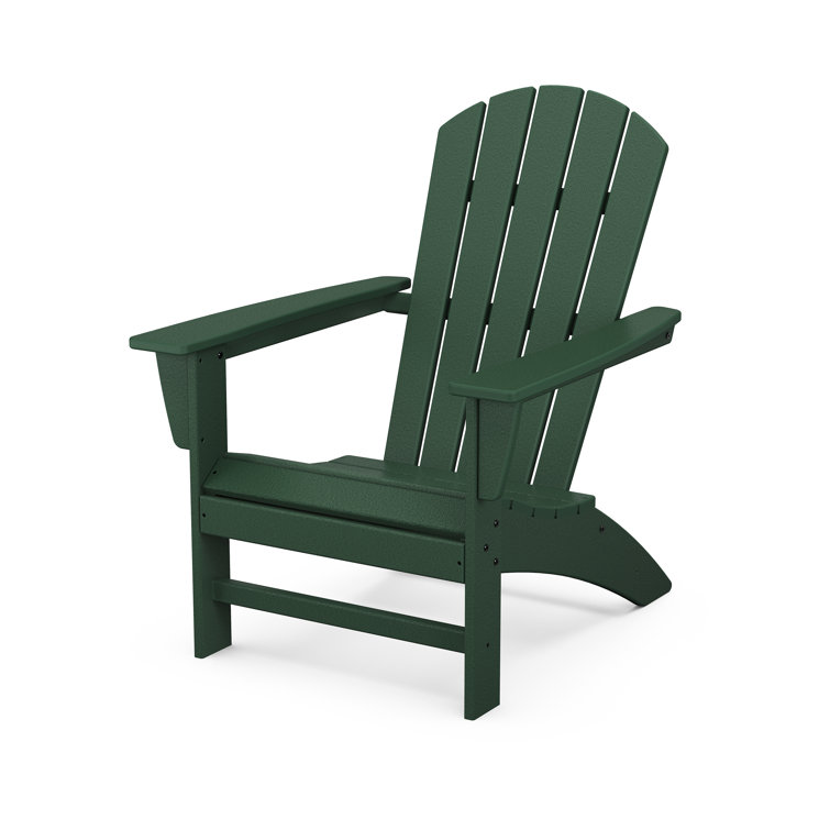 Green Polywood Nautical Adirondack Chair with Arms