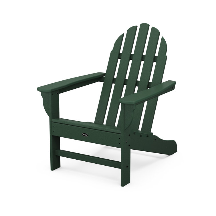 Rainforest Green Polywood Adirondack Chair with Arms