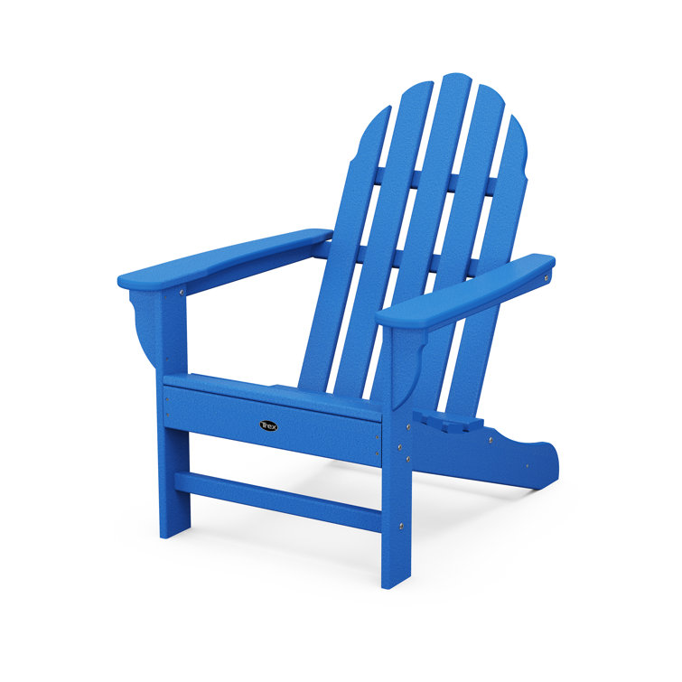 Pacific Blue HDPE Adirondack Chair with Arms