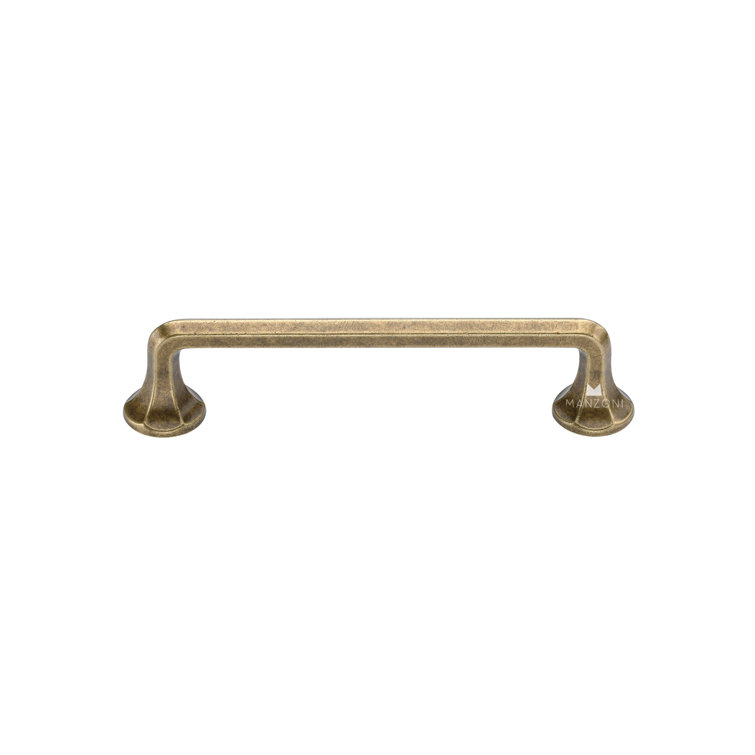 Antique Gold Industrial Bar Pull with Mounting Hardware