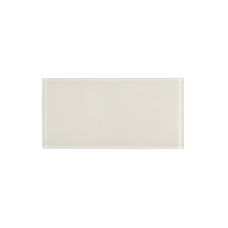 Ivory 3'' x 6'' Glass Peel and Stick Subway Tile