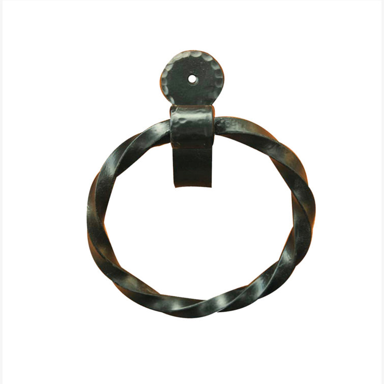 Hand Forged Natural Iron Wall Mounted Towel Ring