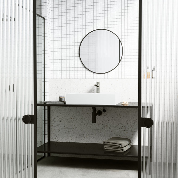 Matte White Stone Rectangular Above-Counter Vessel Sink