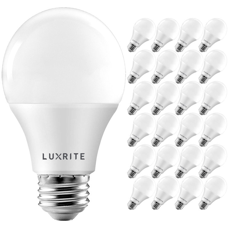 Luxrite 9W White Dimmable LED Light Bulb Pack