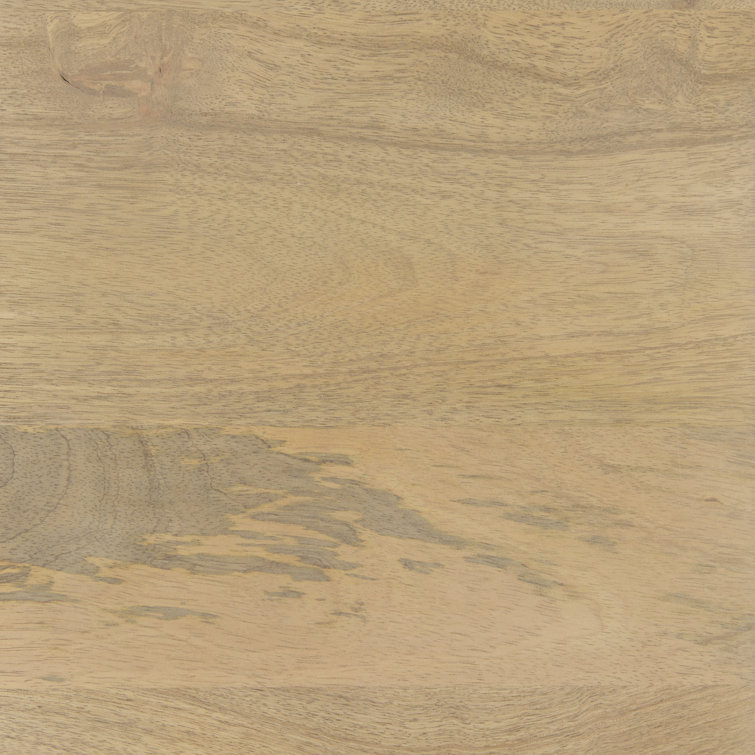 Arelius Light Brown Mango Wood with Black Iron Base Accent Cabinet
