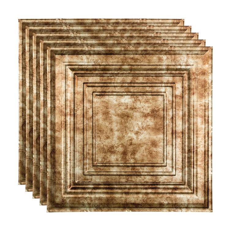 Elegant Bermuda Bronze 24'' PVC Decorative Ceiling Tile for Kitchen