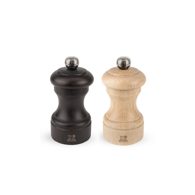 Peugeot Bistro Chocolate and Natural Wood Salt and Pepper Mill Set