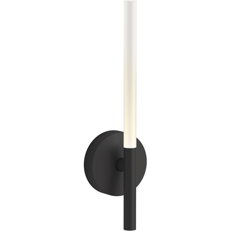 Matte Black Frosted Glass LED Wall Sconce