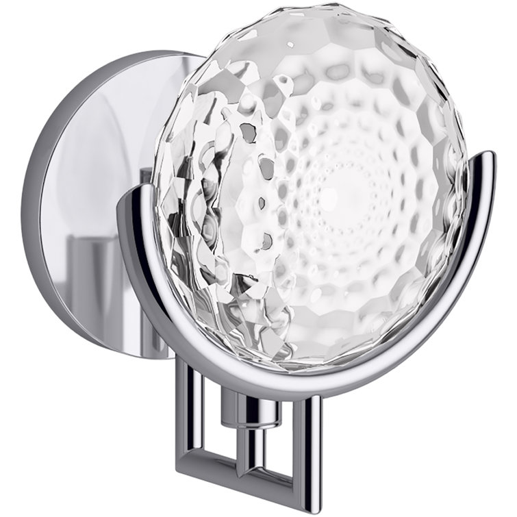 Polished Chrome Briolette Faceted Vanity Light