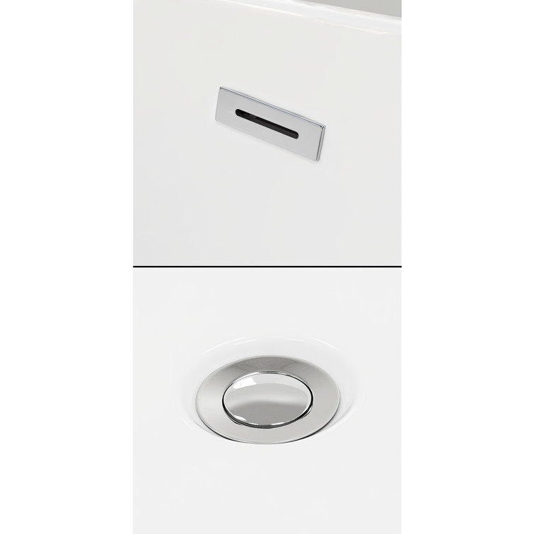 Sara 59'' White Acrylic Freestanding Soaking Bathtub