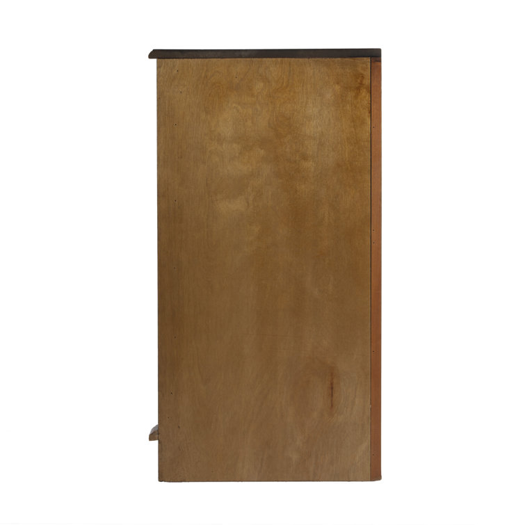 Durham Light Brown Olive Ash Burl Corner Cabinet with Adjustable Shelving