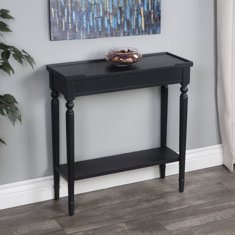 Plantation Cherry Solid Wood Console Table with Storage Shelf