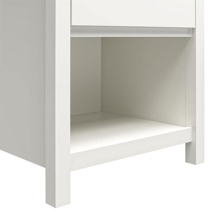 Monarch Hill Haven White and Gold Kids' 1-Drawer Nightstand