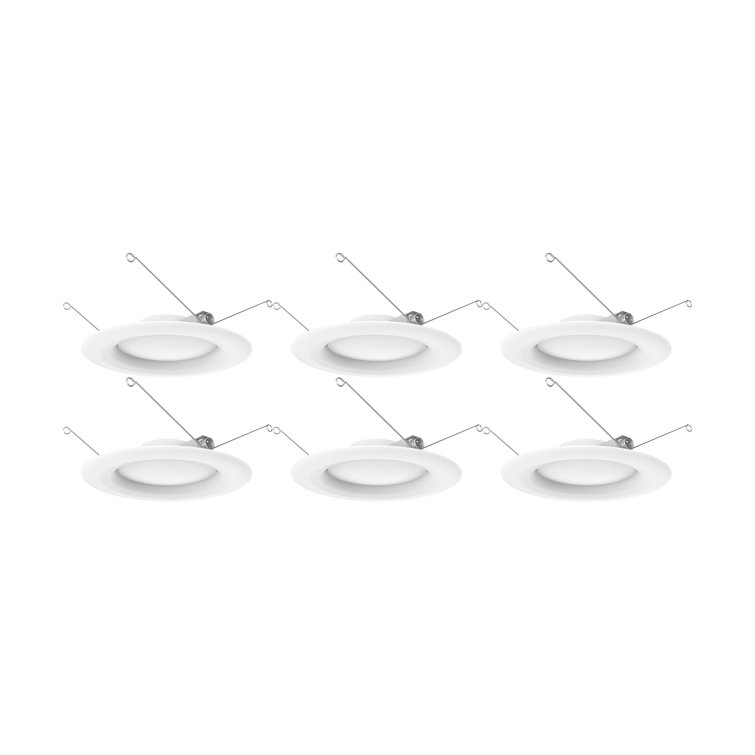 White 5-6 Inch LED Retrofit Recessed Lighting Kit, 6-Pack