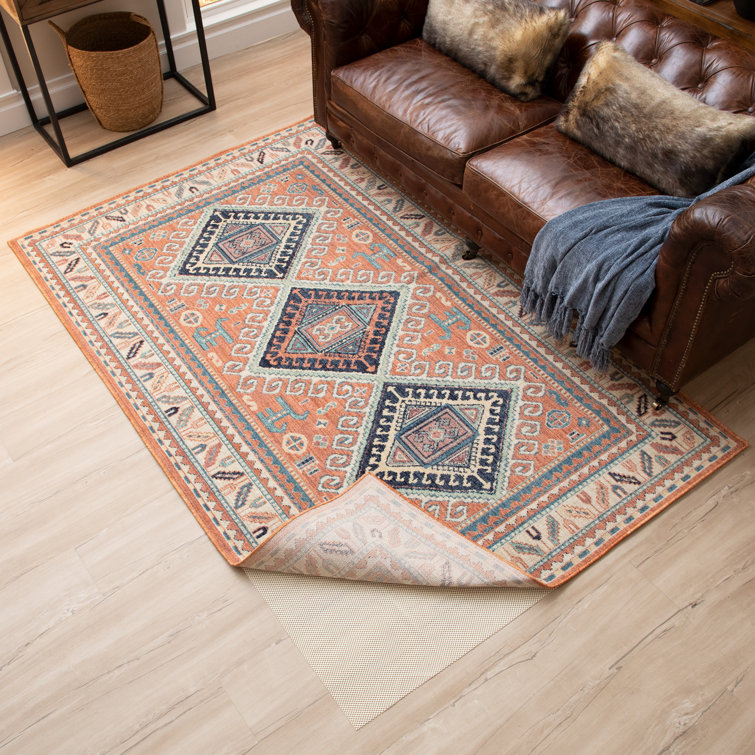 Ultra-Slim Non-Slip 8' x 10' White Rug Gripper Pad