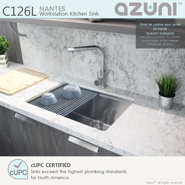 25'' Stainless Steel Single Bowl Undermount Kitchen Sink with Accessories