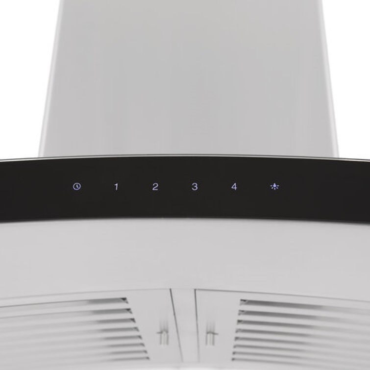 36" Stainless Steel Convertible Wall Mount Range Hood with Charcoal Filter