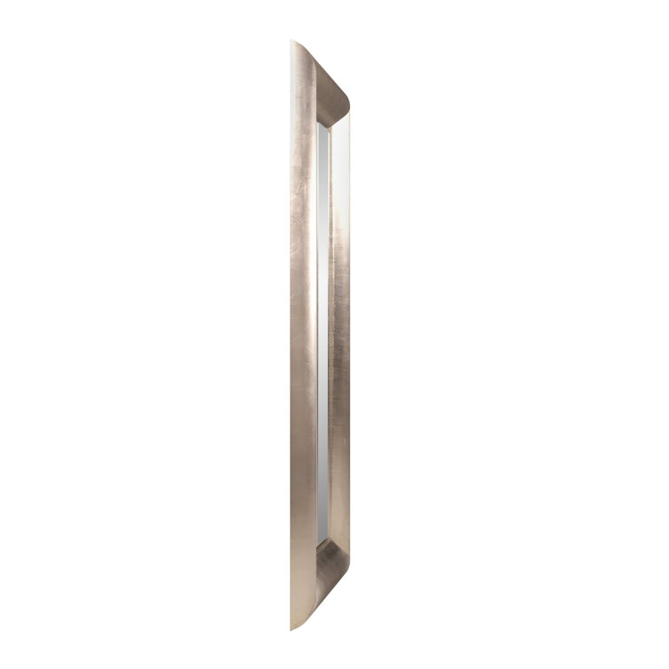 Barron Large Rectangular Silver Leaf Wall Mirror