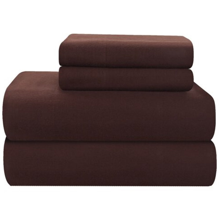Twin Chocolate Cotton Flannel Sheet Set