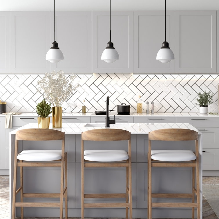 Brooks Transitional Blackened Bronze Drum Pendant with White Milk Glass