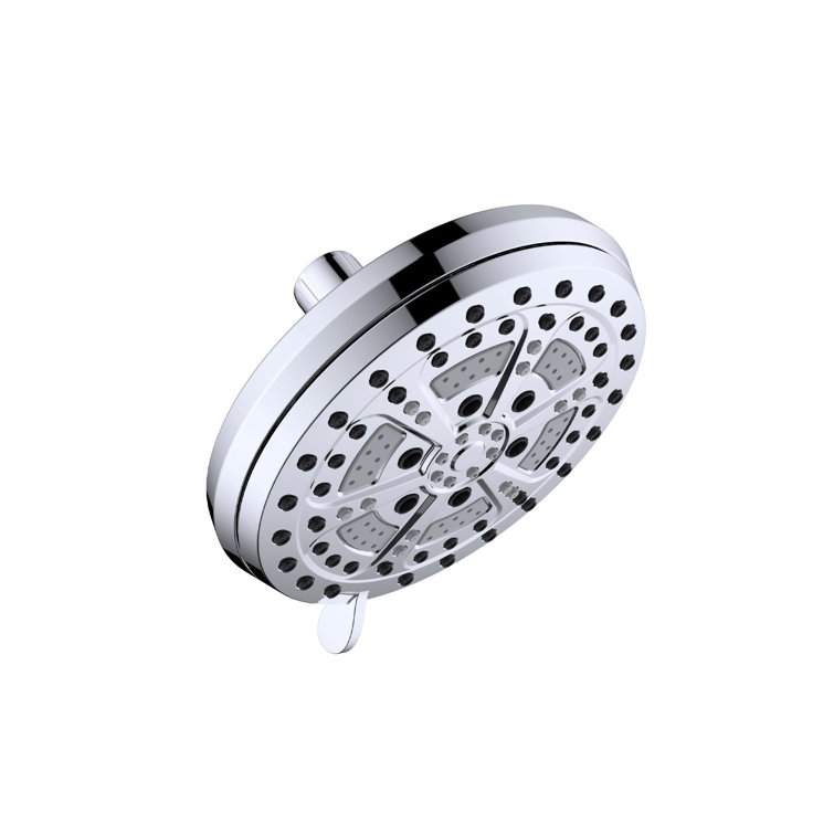 Mills Modern 7-inch Chrome 6-Function Wall Mounted Shower Head