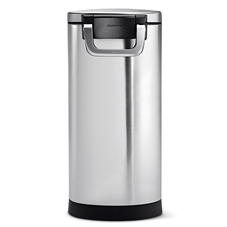Large Brushed Stainless Steel Airtight Pet Food Storage Container
