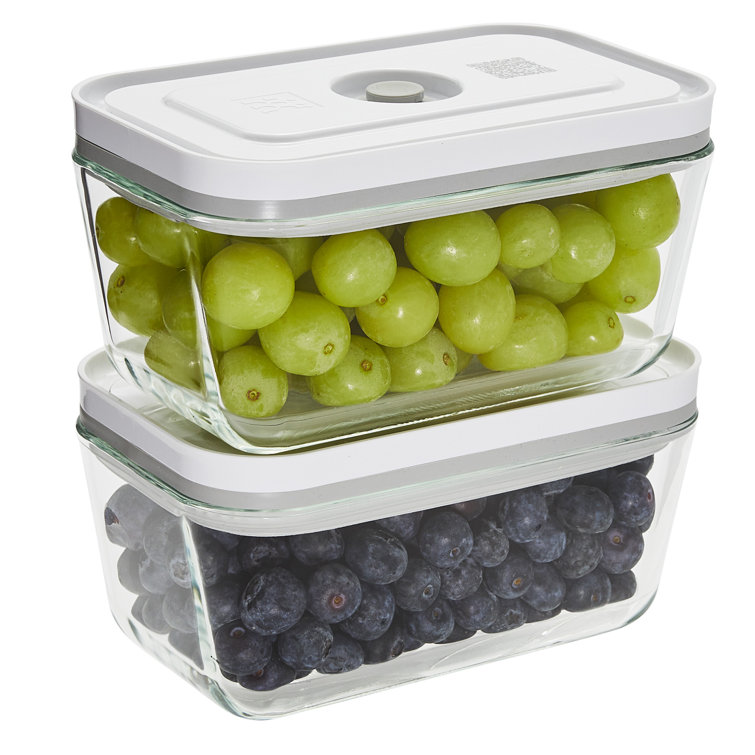 Clear Medium Glass Vacuum Sealer Food Storage Container Set