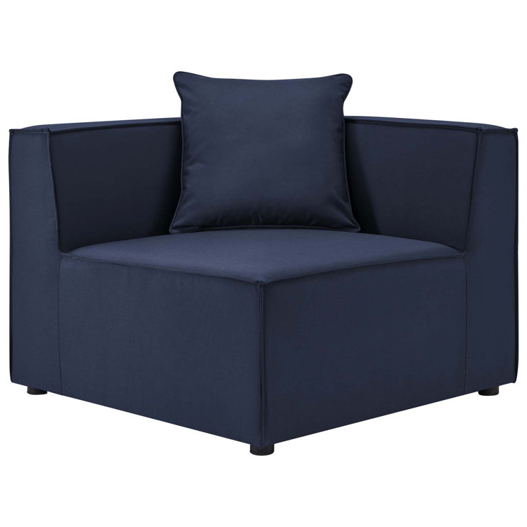 Navy Aluminum 5-Piece Outdoor Sectional Sofa