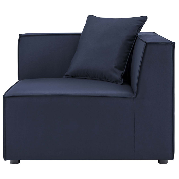Navy Aluminum 5-Piece Outdoor Sectional Sofa