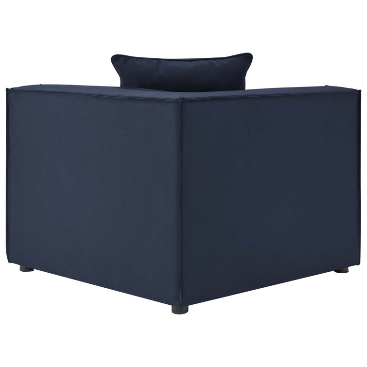 Navy Aluminum 5-Piece Outdoor Sectional Sofa