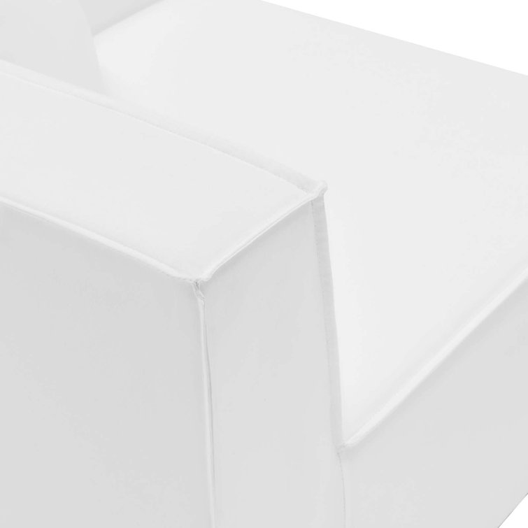 White Aluminum 4-Piece Outdoor Patio Sectional Sofa