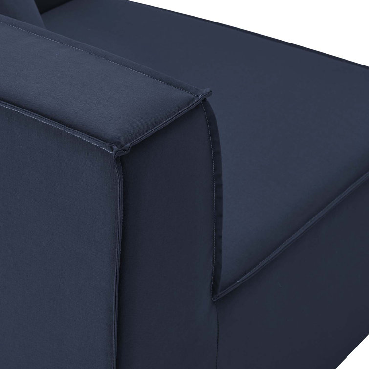 Navy Aluminum 5-Piece Outdoor Sectional Sofa