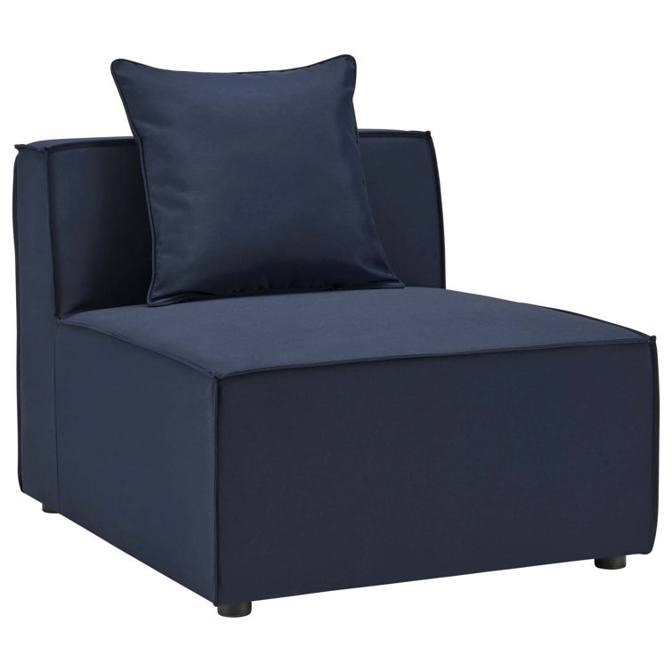 Navy Aluminum 5-Piece Outdoor Sectional Sofa