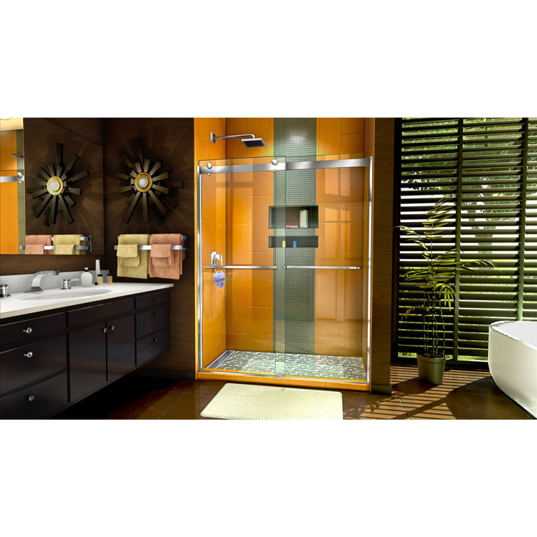 Sapphire 56-60" Clear Glass Semi-Frameless Sliding Shower Door
