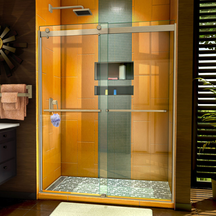 Sapphire 56-60" Brushed Nickel Semi-Frameless Sliding Shower Door