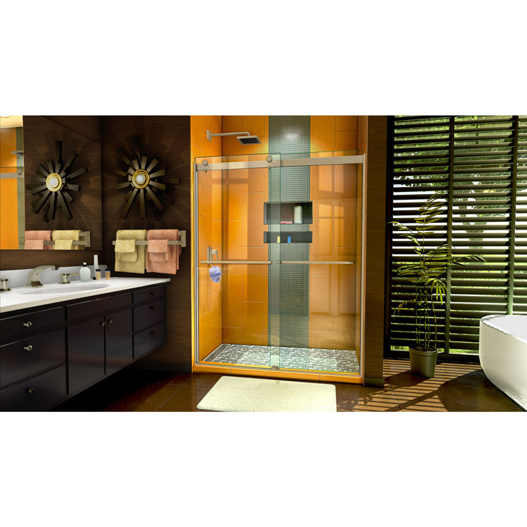 Sapphire 56-60" Brushed Nickel Semi-Frameless Sliding Shower Door