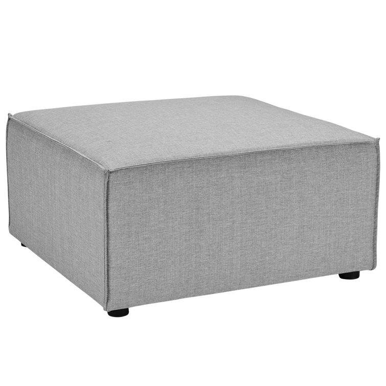 Gray Aluminum 6-Piece Outdoor Sectional Sofa with Cushions