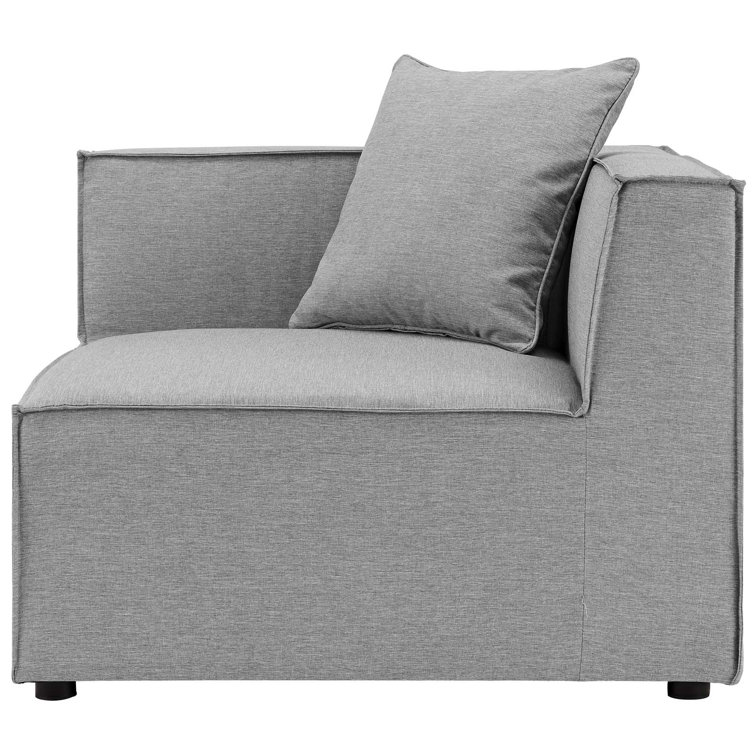 Gray Aluminum 8-Piece Outdoor Patio Sectional Sofa Set