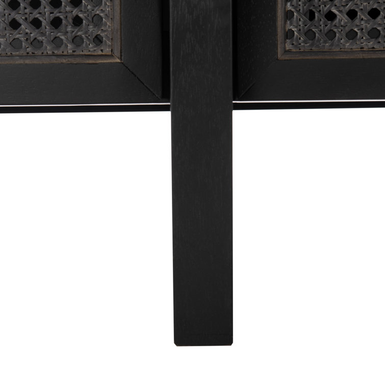 Black Rattan and MDF Contemporary Sideboard
