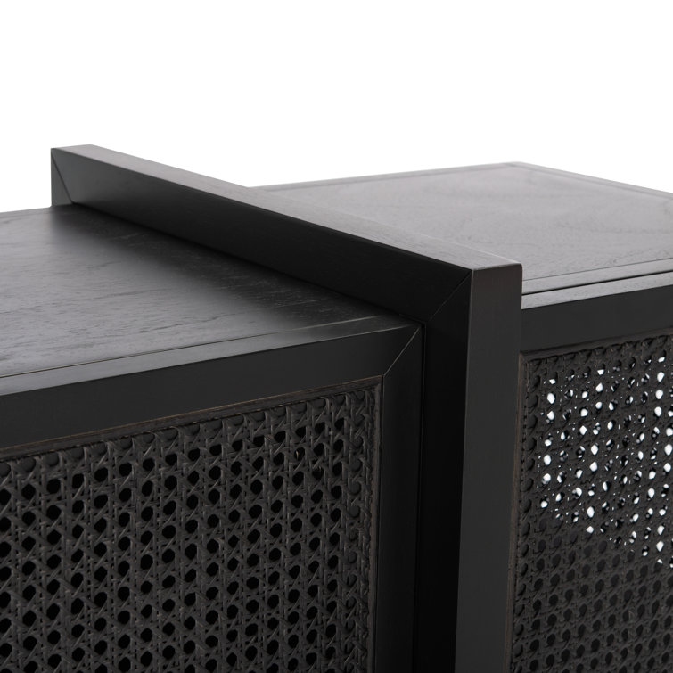 Black Rattan and MDF Contemporary Sideboard