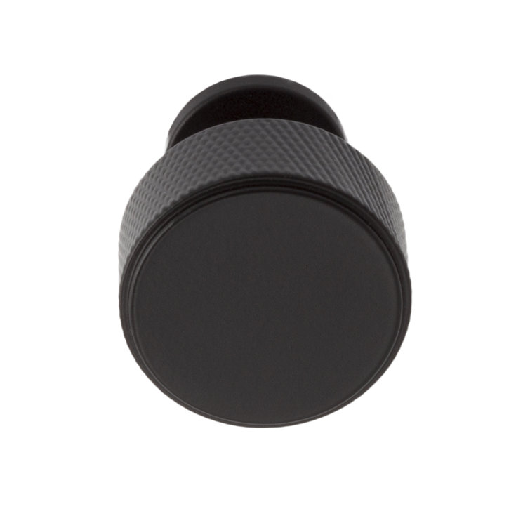Kent Matte Black Round Knurled Cabinet Knob Multipack