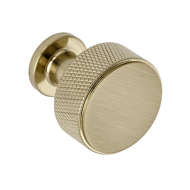 Kent Satin Brass Round Knurled Cabinet Knob Multipack