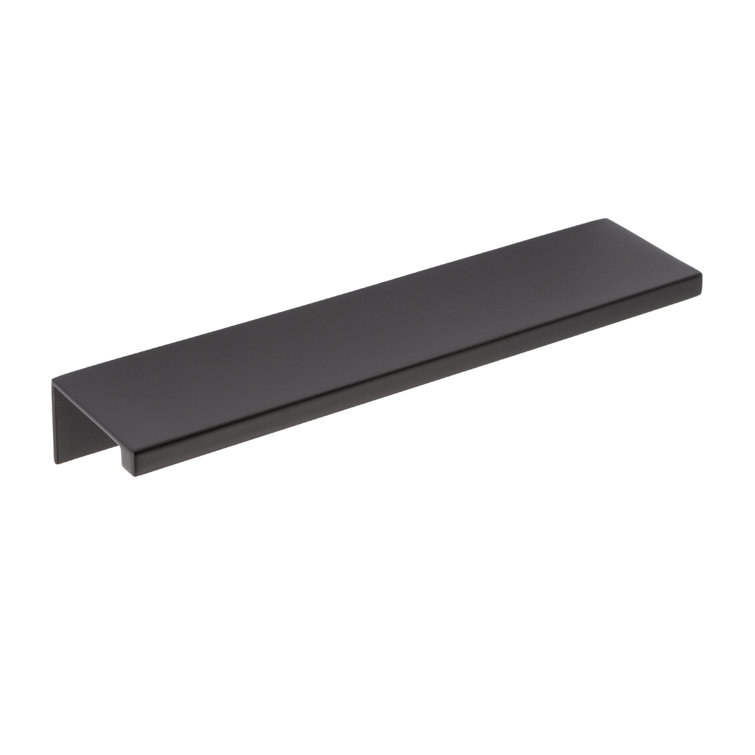 Ethan Matte Black Rectangular Finger Pull with Mounting Hardware
