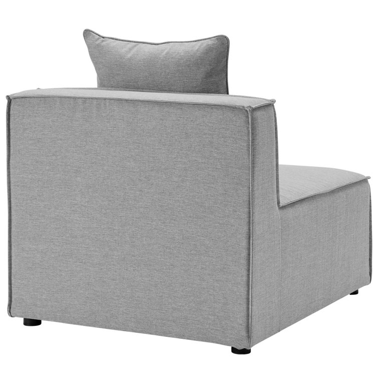 Gray Aluminum 8-Piece Outdoor Patio Sectional Sofa Set