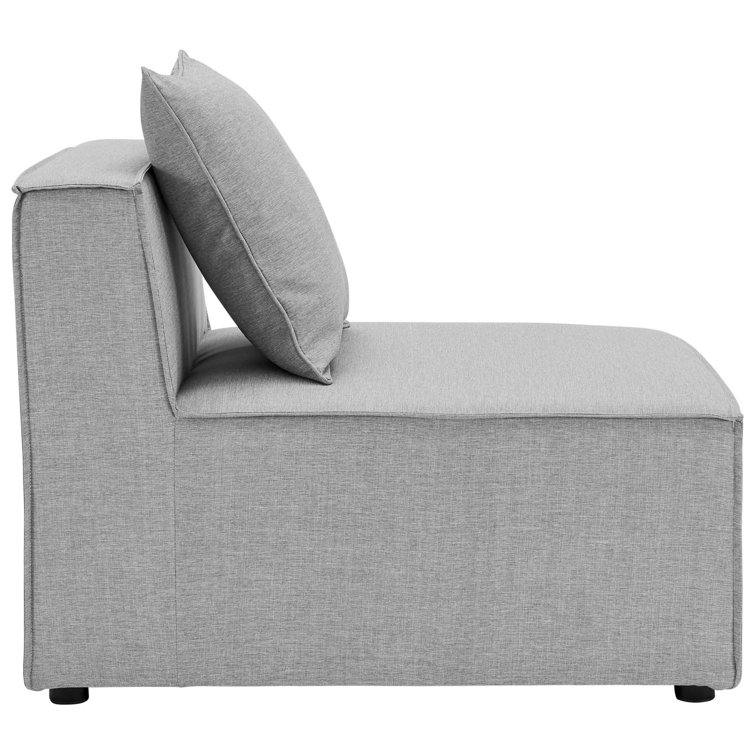 Gray Aluminum 8-Piece Outdoor Patio Sectional Sofa Set
