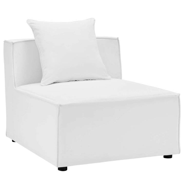 Saybrook White Aluminum 8-Piece Outdoor Sectional Sofa